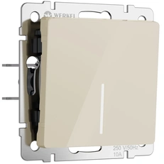 Изображение Выключатель одноклавишный проходной с подсветкой (айвори акрил) W1112143